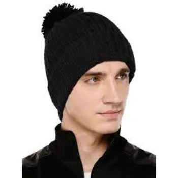 black wool winter cap